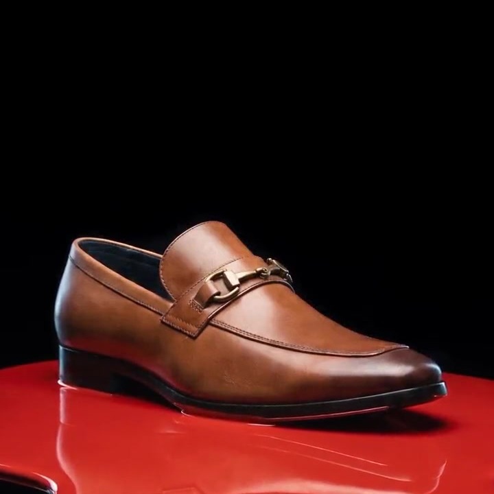 Savine bit loafer in cognac leather